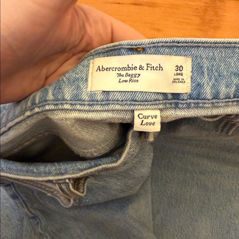 Abercrombie Vintage Comfort Stretch Curve Love Low Rise Baggy Jean Size 30L - Picture 3 of 14